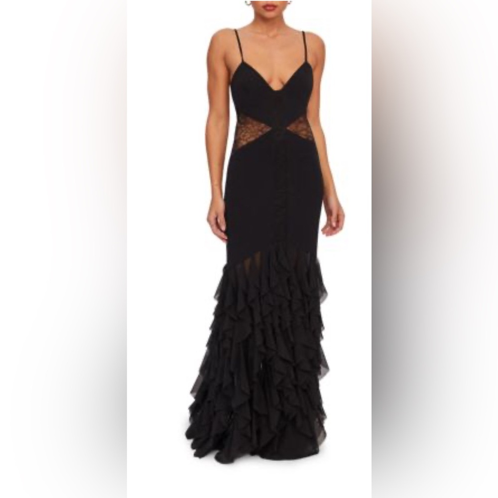 FAME and PARTNERS Tiered Floor-Length Gown - Picture 6 of 15